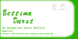 bettina durst business card